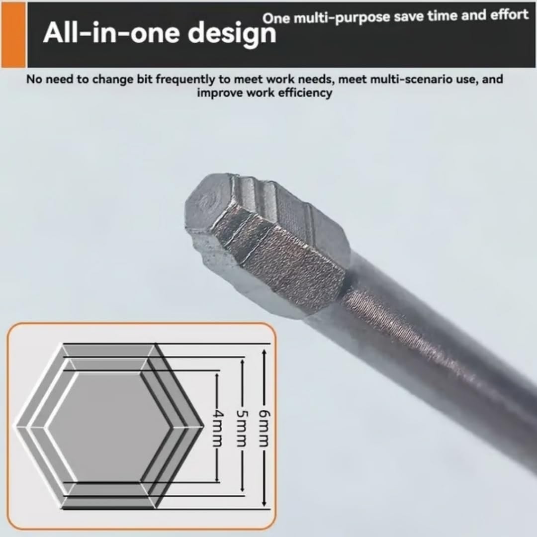 All-in-One Pagoda Hex Scredriver Bit Set – 6-Piece Screwdriver Bit, Featuring...