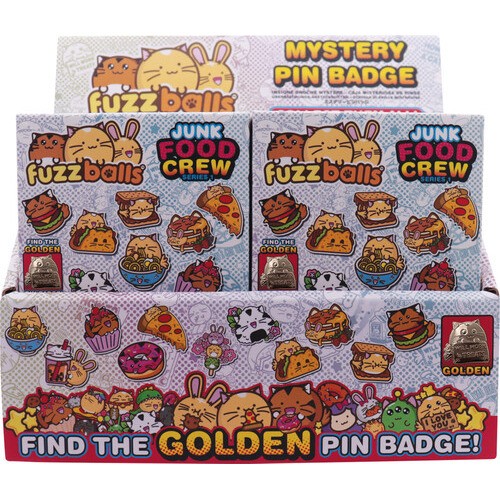 Fuzzballs - Mystery Pin Badge - 12ct Blind Box Display