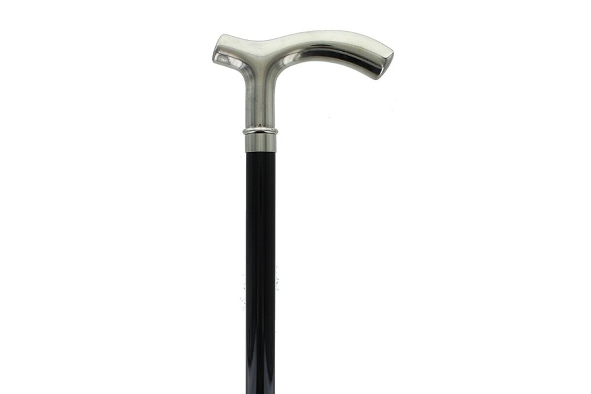 Fritz Handle Cane, Smooth Nickel Plated Men's Formal Cane Oerre