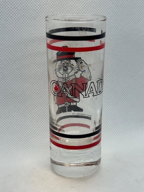 Canada Beaver Tall Clear Shot Glass