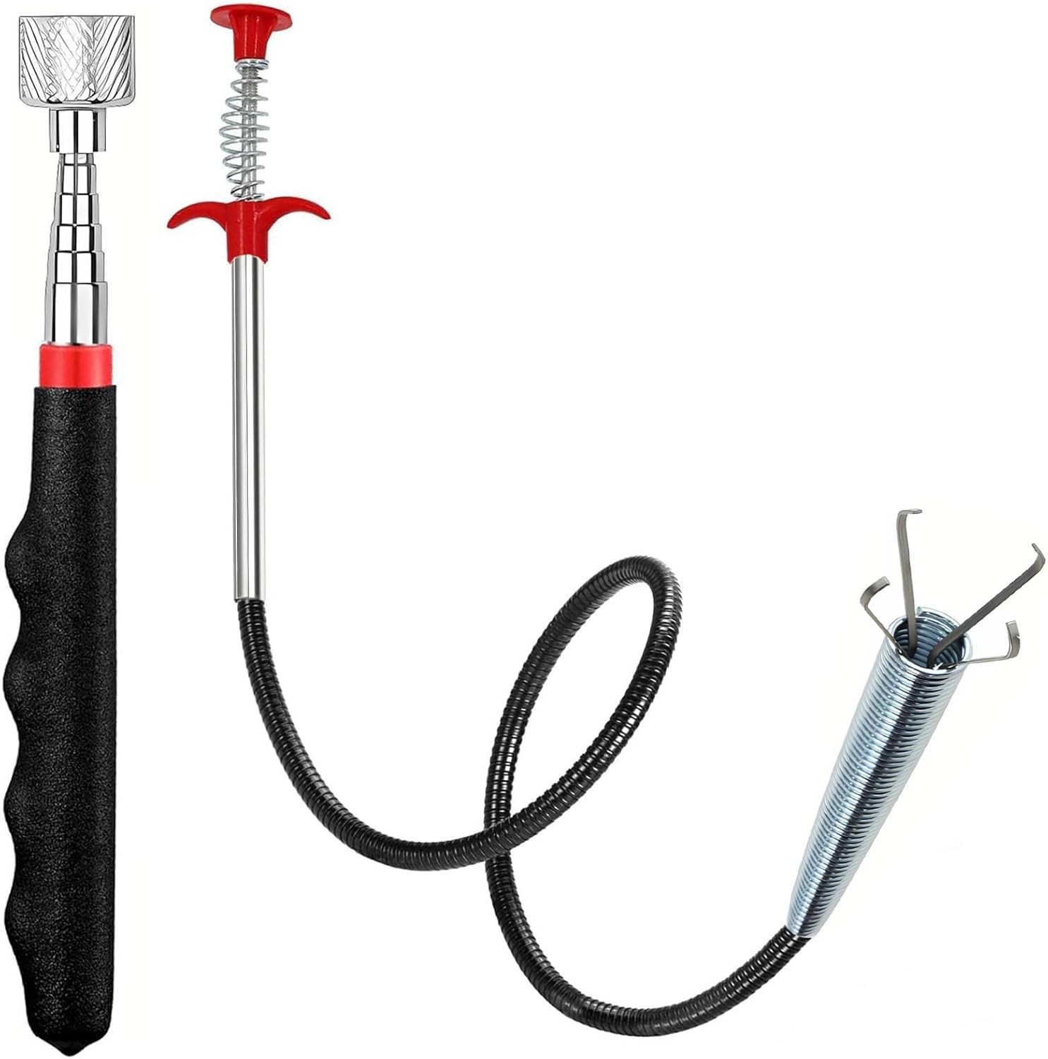 Magnetic Pickup Tool and Grabber Set, 35-inch Flex