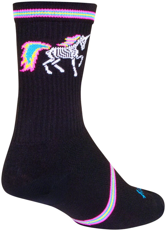 SockGuy Dark Magic Crew Socks 6" Large/XL Black/Multi