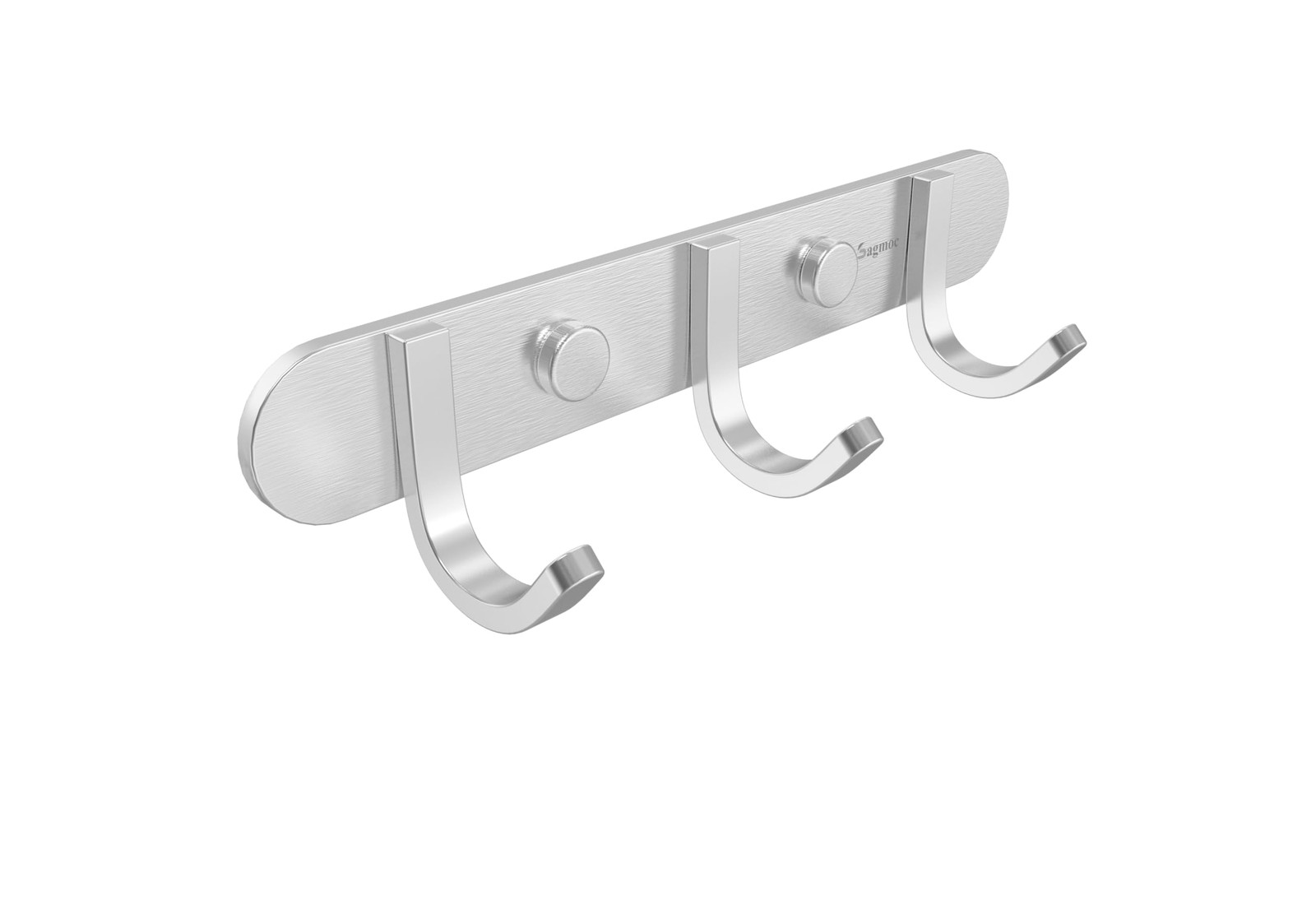 Coat Hook Rack Brushed Nickel - 8-Inch Coat&Towel Hook Rail Wall Mounted with...