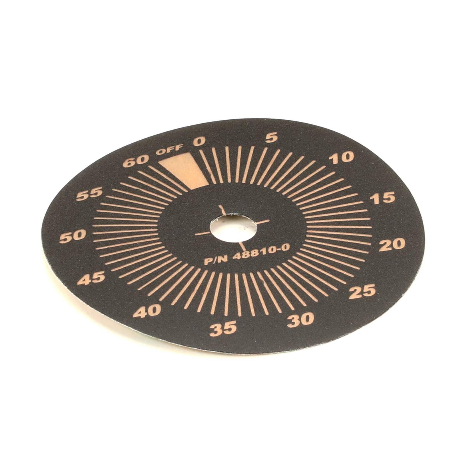 OVERLAY, 60HZ TIMER 48810-0 - Genuine OEM Replacement Part
