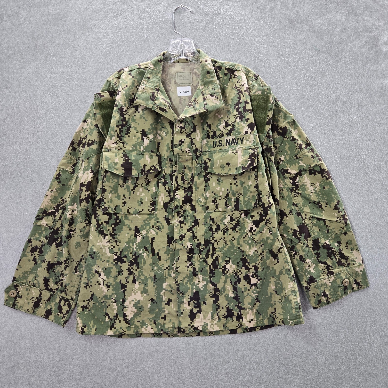US Navy Men Jacket 35 Green Digital Camo Blouse Type III Utility Combat Ripstop
