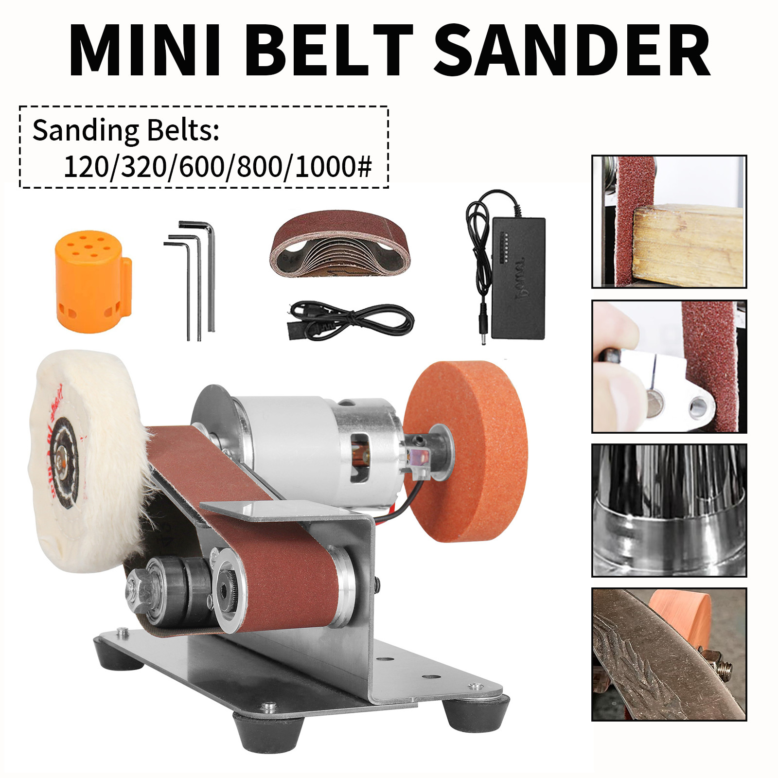 15° Multi-Function Grinder Electric Belt Sander for Grinding & Polishing Tasks