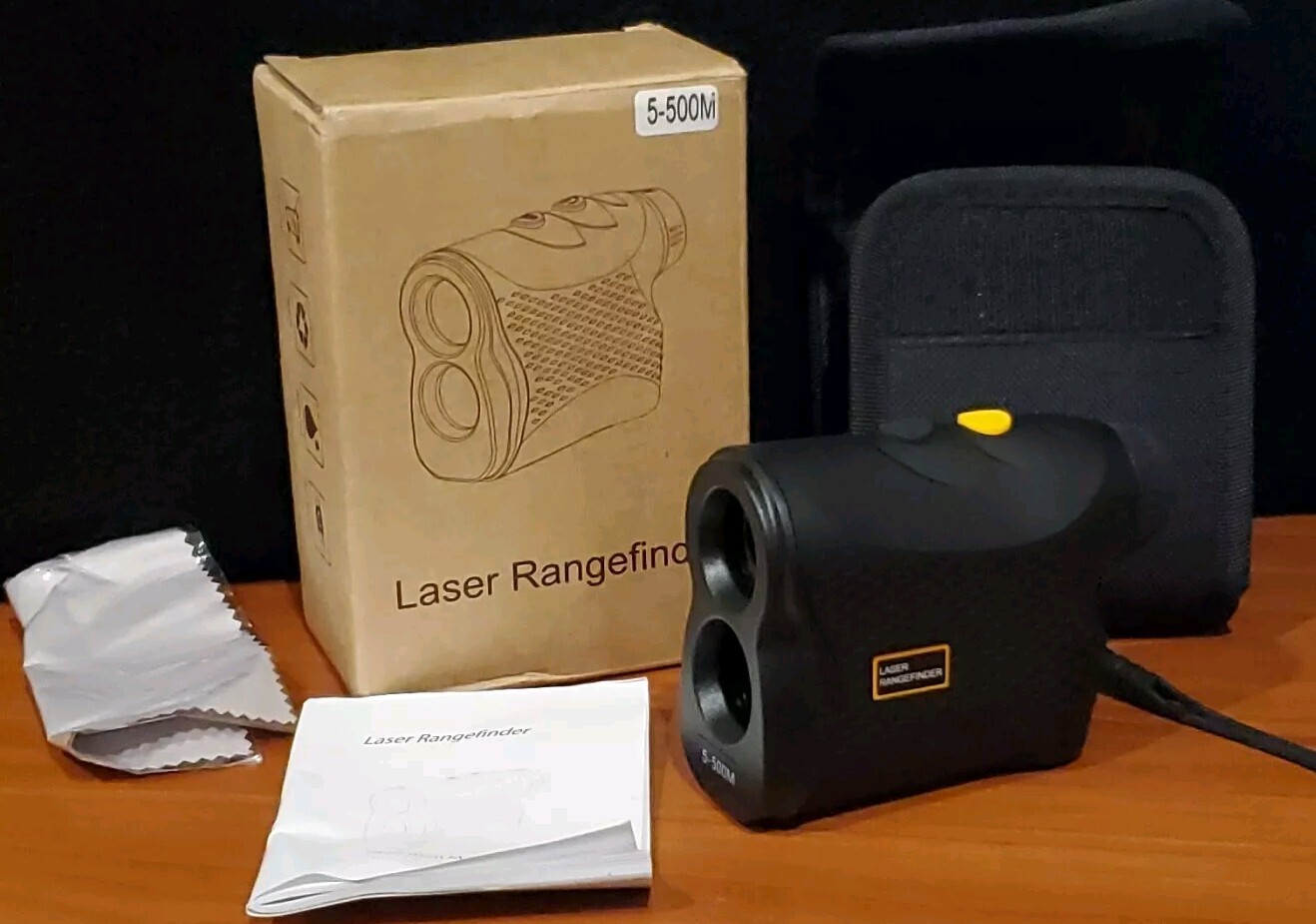 Laser Range Finder / Golf + Outdoor Sports / 5-500m / Black Yellow / New in Box