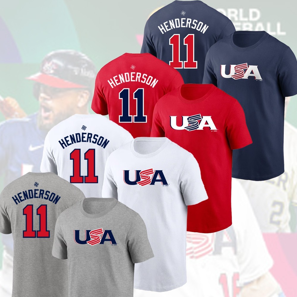 SALE 30% - Gunnar Henderson #11 2026 World Baseball Classic USA Team Player Fans