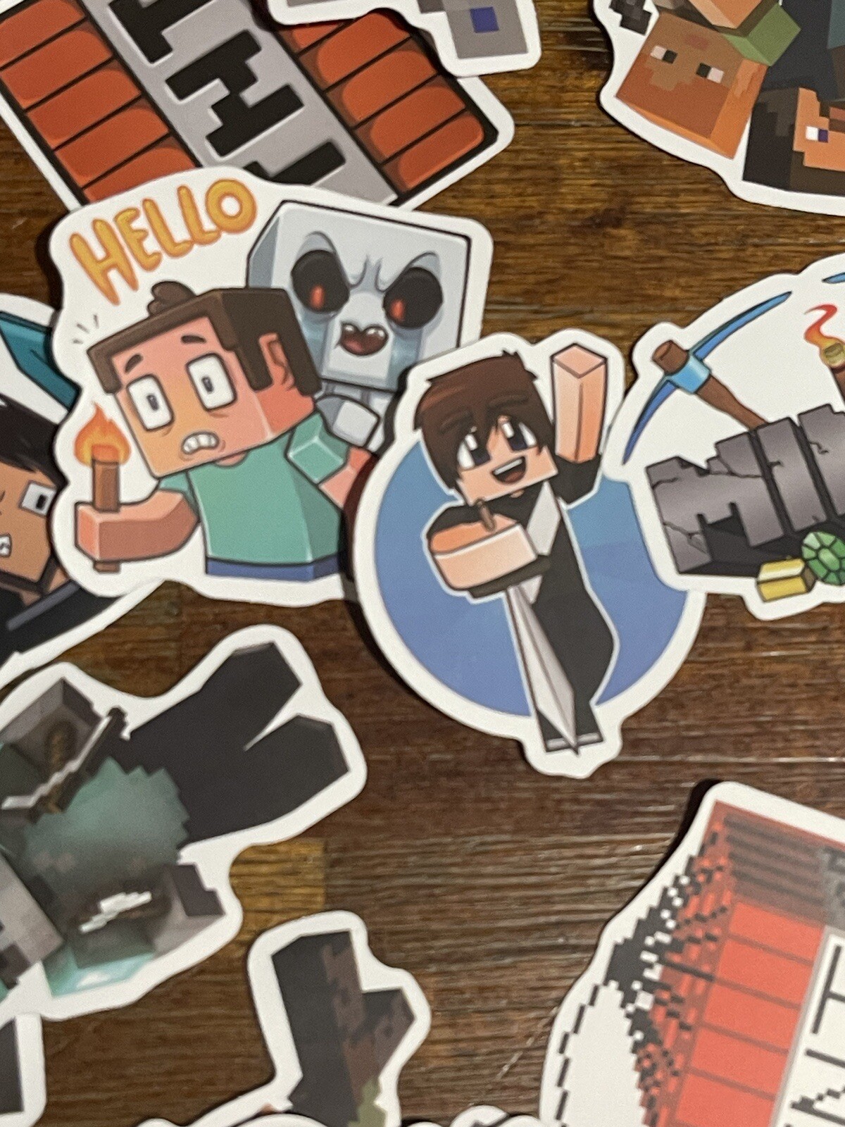 Set of 100 Minecraft Theme Sticker Decals Various