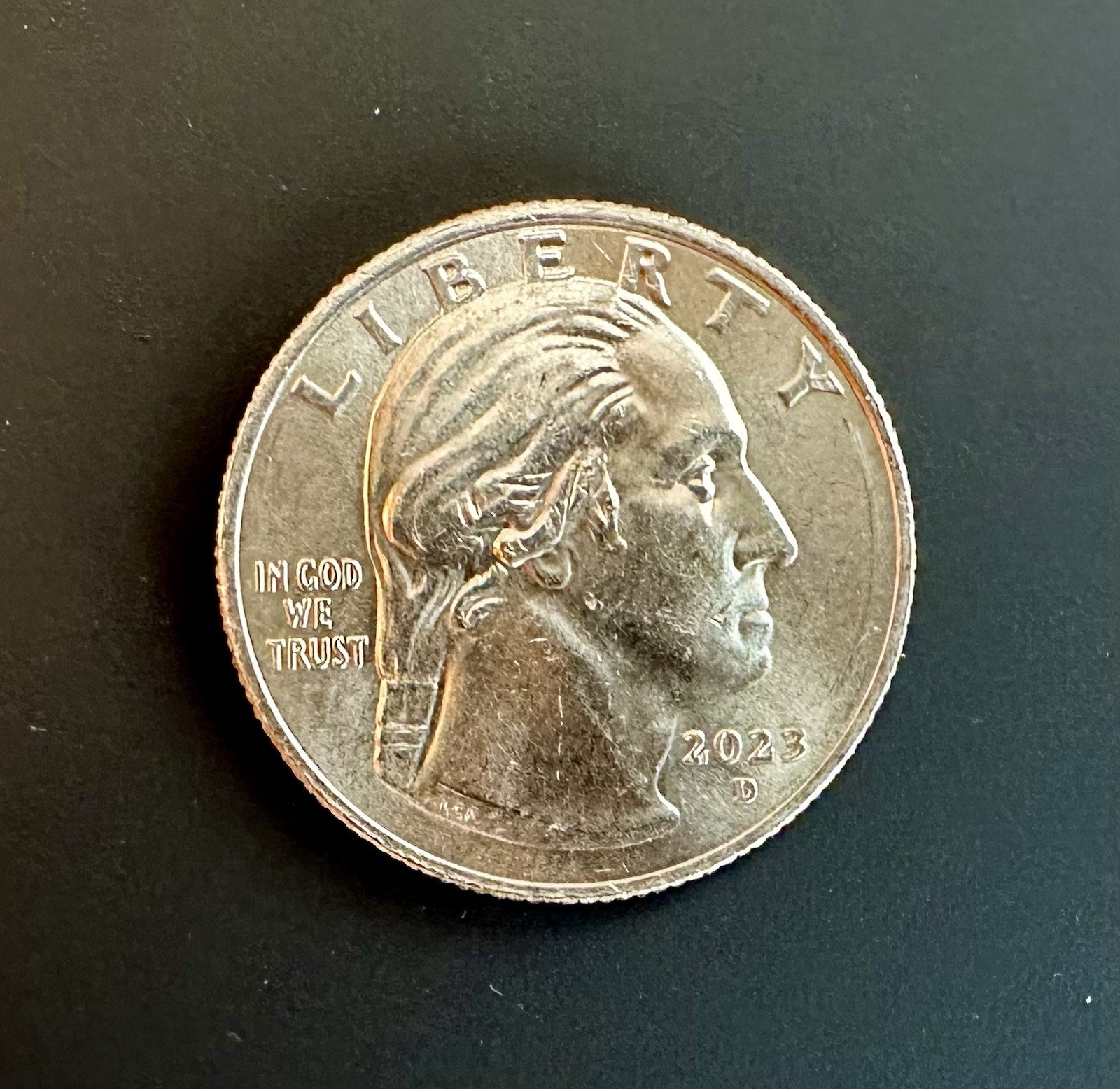 2023 Edith Kanakaole Quarter-“In Cod We Trust”Error-Circulated-Denver Mint (D)