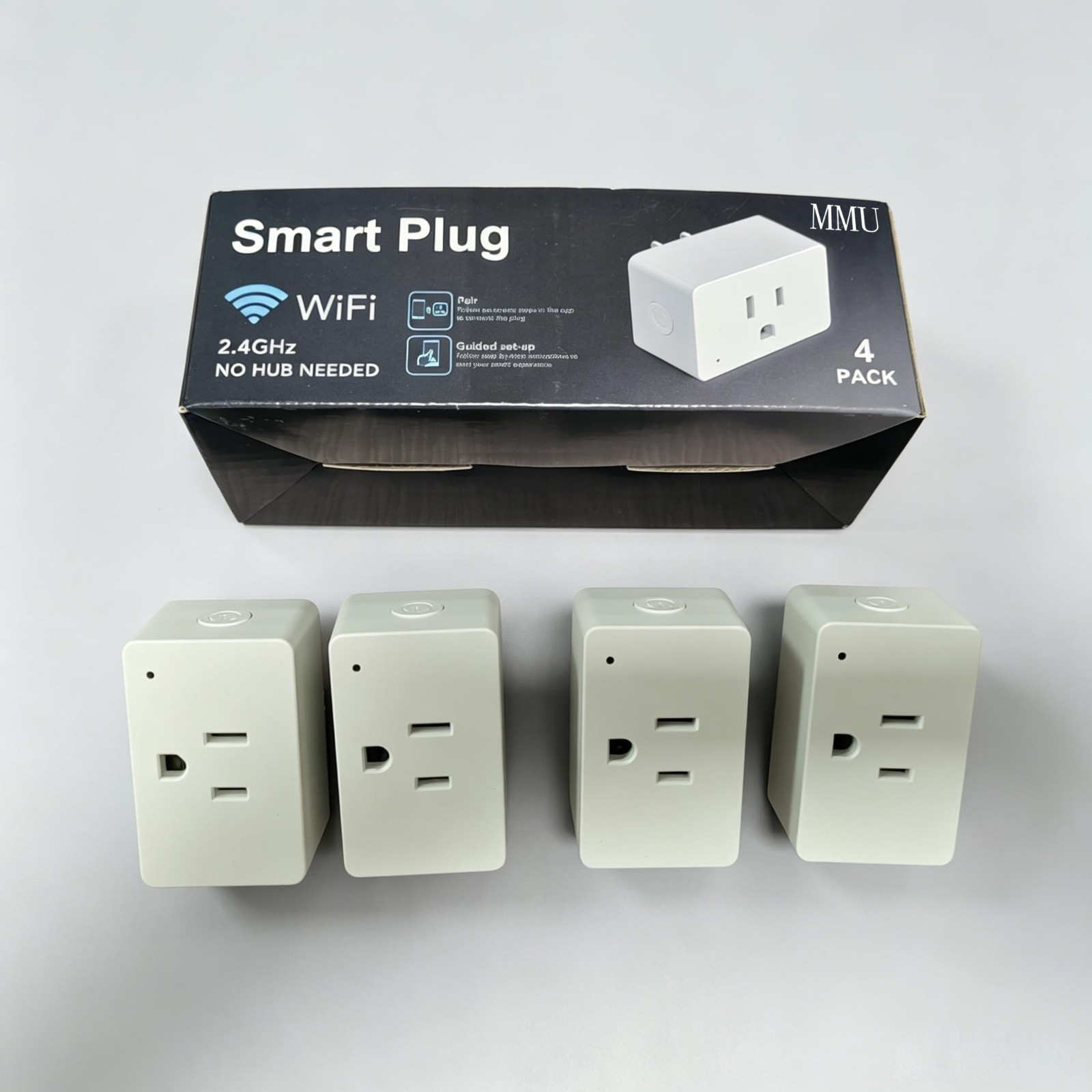4 Pack WiFi Smart Plug, Compatible with Alexa & Google Home, Timer Socket
