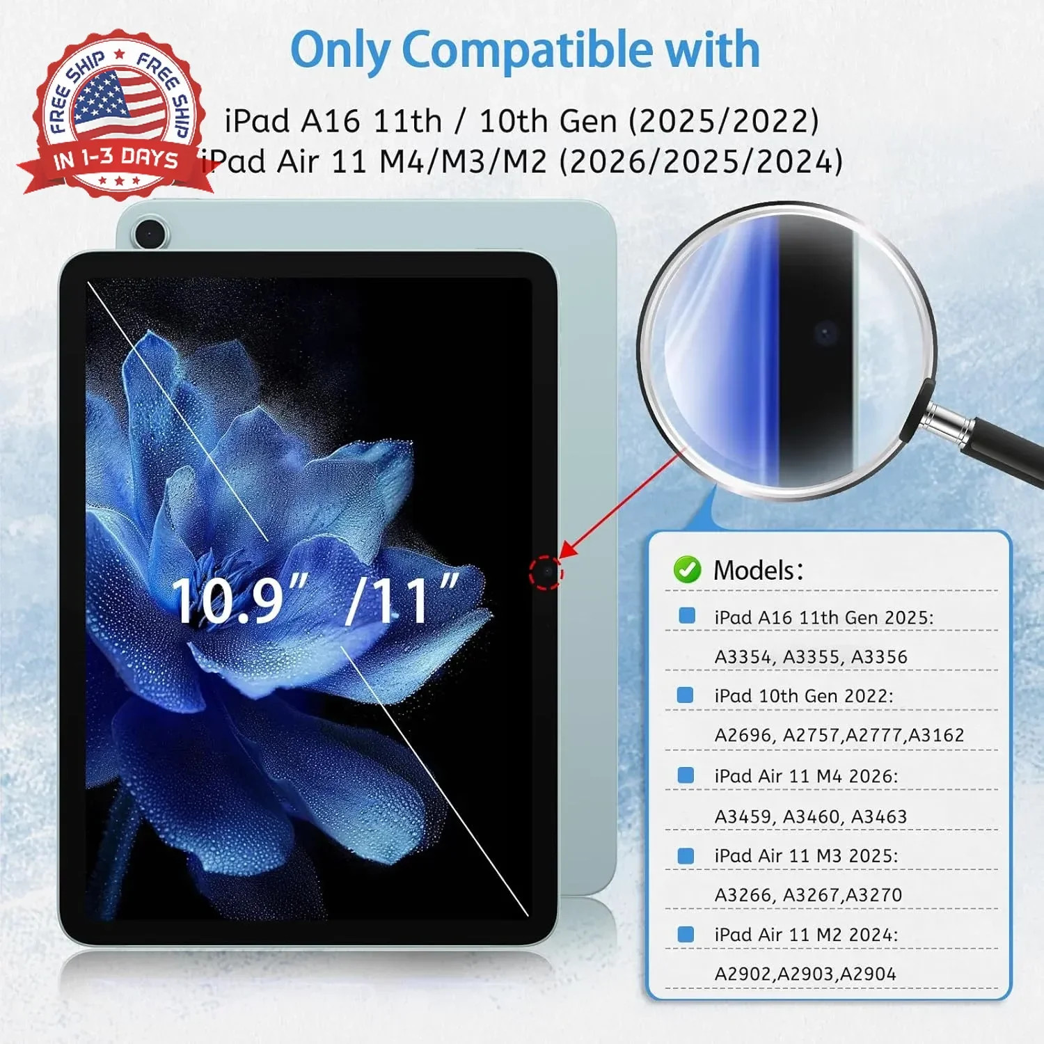 2 Pack Paperfeel Screen Protector Compatible with iPad A16 11th/10th Gene