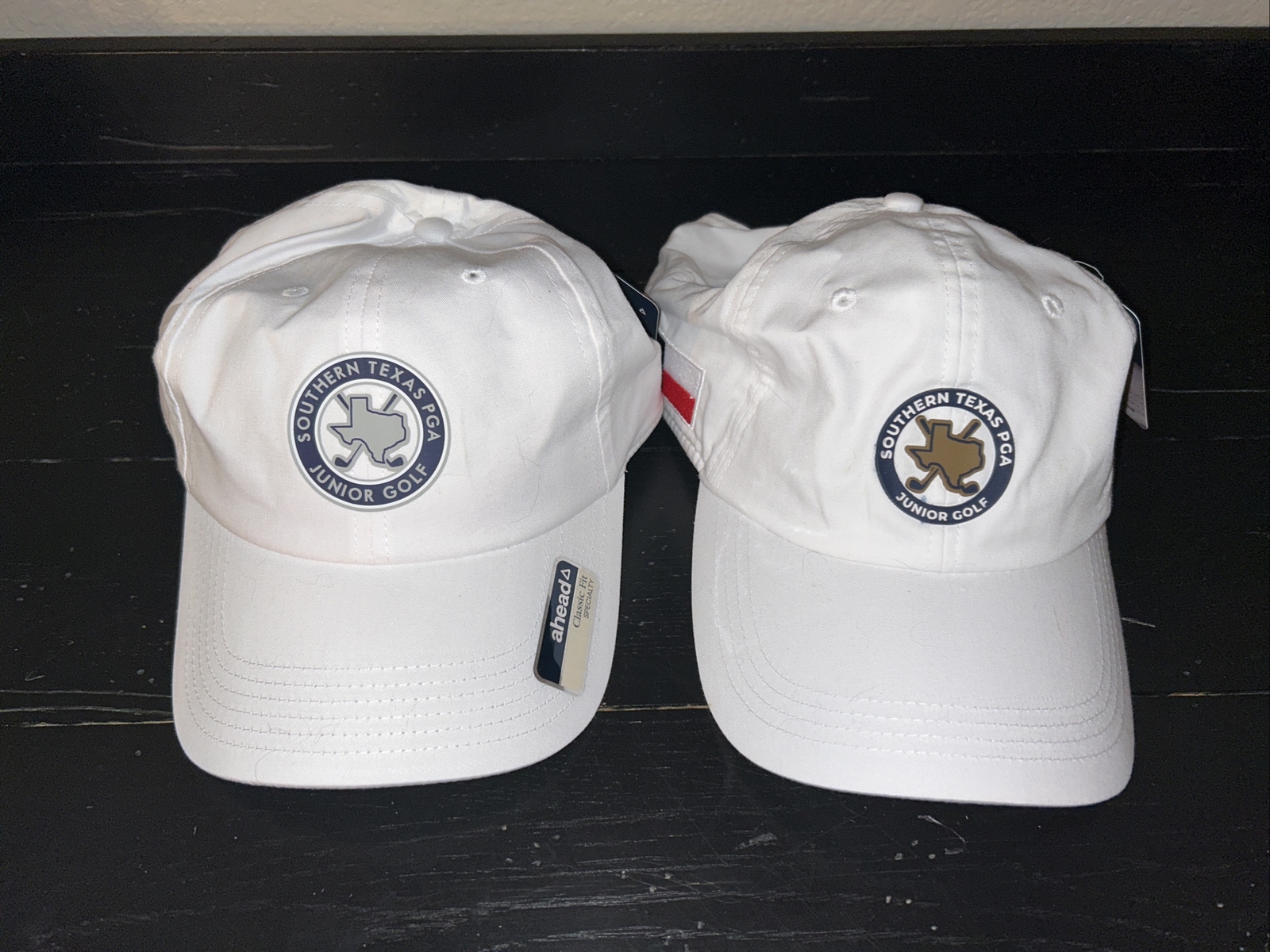 2 NWT PGA Southern Texas Section Professional Golfers  White Hat Baseball Cap