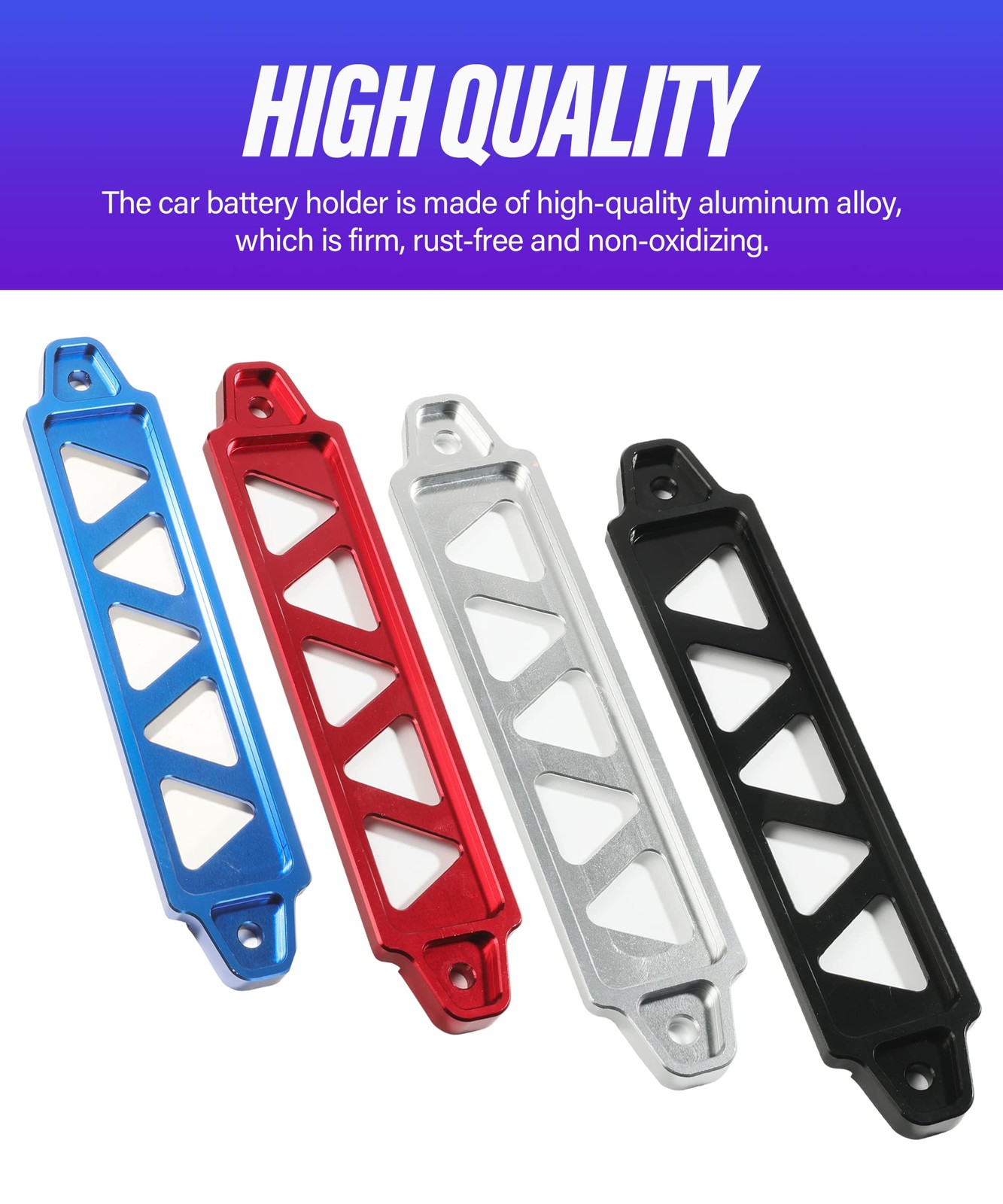 Battery Hold Down Bracket, Universal Crossbar Car Battery Holder Kit with 10i...