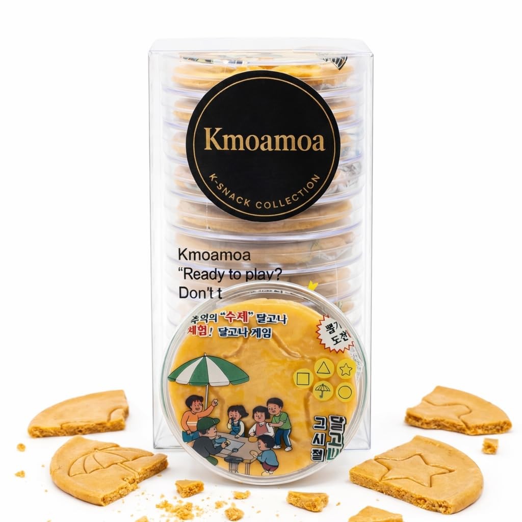 Korean Dalgona Candy 10Pack Box Set – Handmade Honeycomb Hard Candy Snack | T...