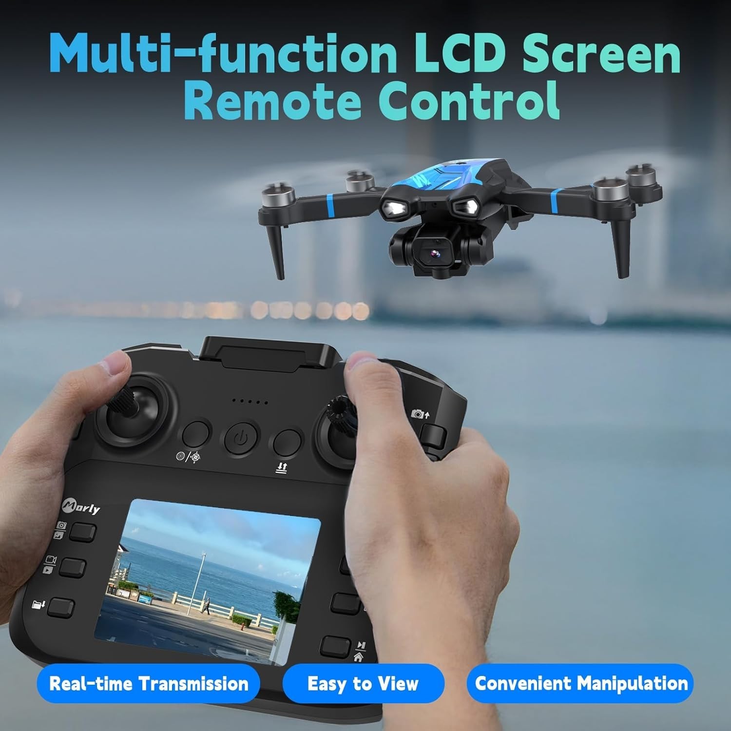 M18LCD Drone with 4K Camera for Adults Drone with Screen on Controller Brushless