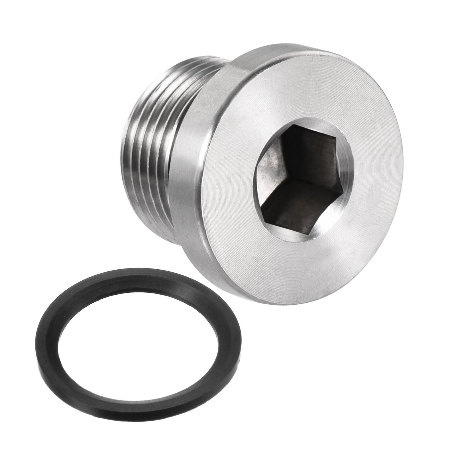 Stainless Steel Inner Hex Head M20x1.5 Pipe Fitting Plug with Seal Ring