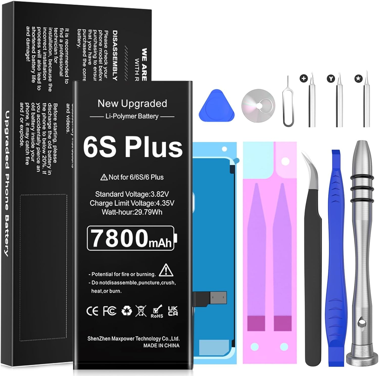 Battery for iPhone 6S Plus Replacement 7800mAh 2025 New Version Li ion Batteria