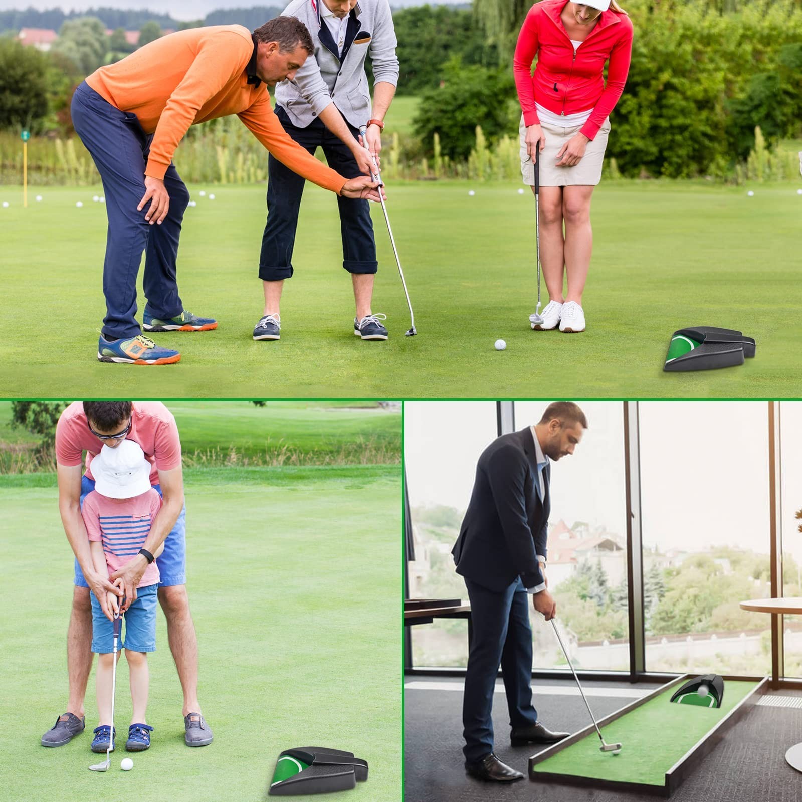Automatic Putting Machine - Auto Returning Golf Cup Training Aid for Indoor/O...