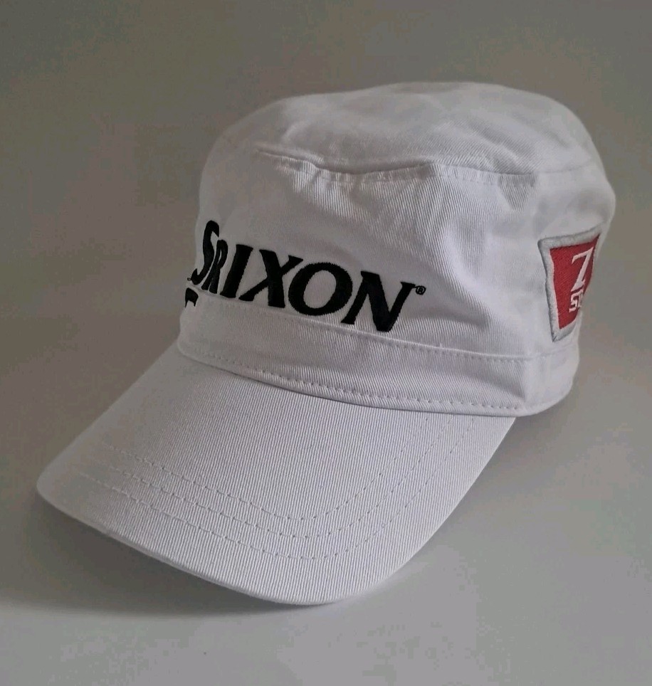Srixon Cadet Hat Rare Design Golf Hat Cap Adjustable Strap, White, ZStar