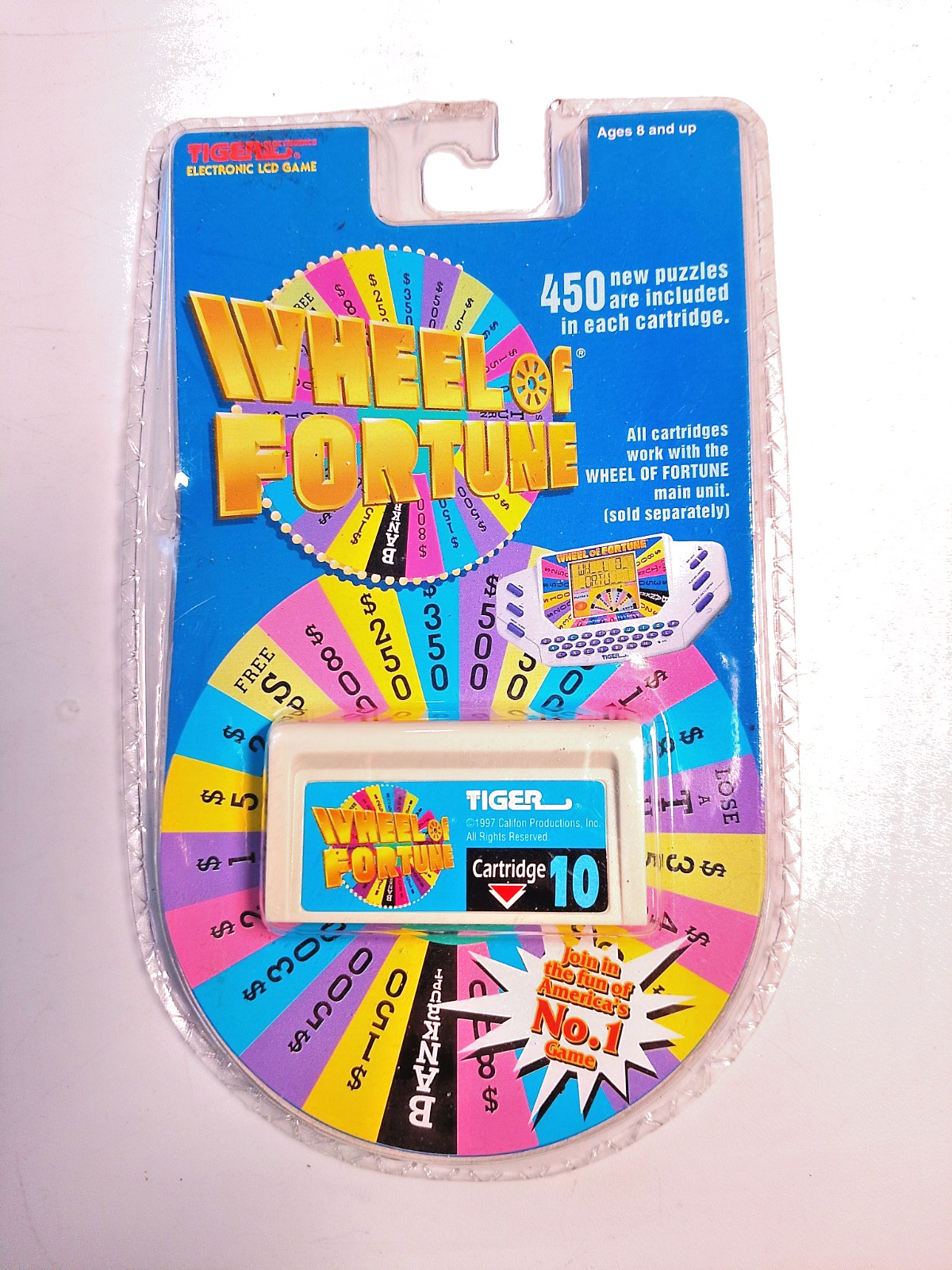 Tiger Wheel of Fortune electronic game cartridge 10 sealed