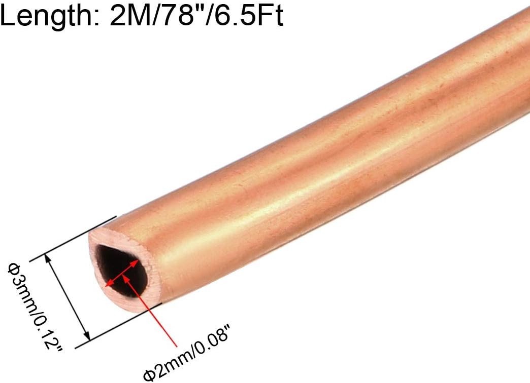 Refrigeration Tubing 1/8" OD x 5/64" ID x 6.5 Ft Length Soft Coil Copper Tubing