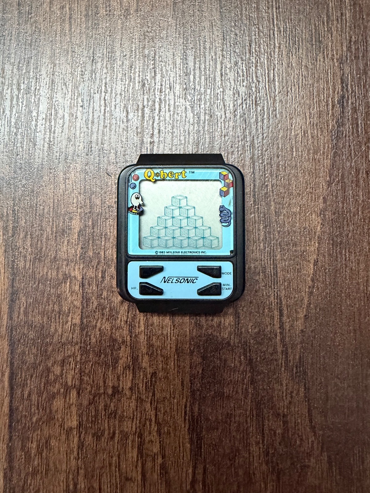 Qbert (Q*bert) 1983 Nelsonic Gaming Wristwatch Non-working (on Stranger Things!)