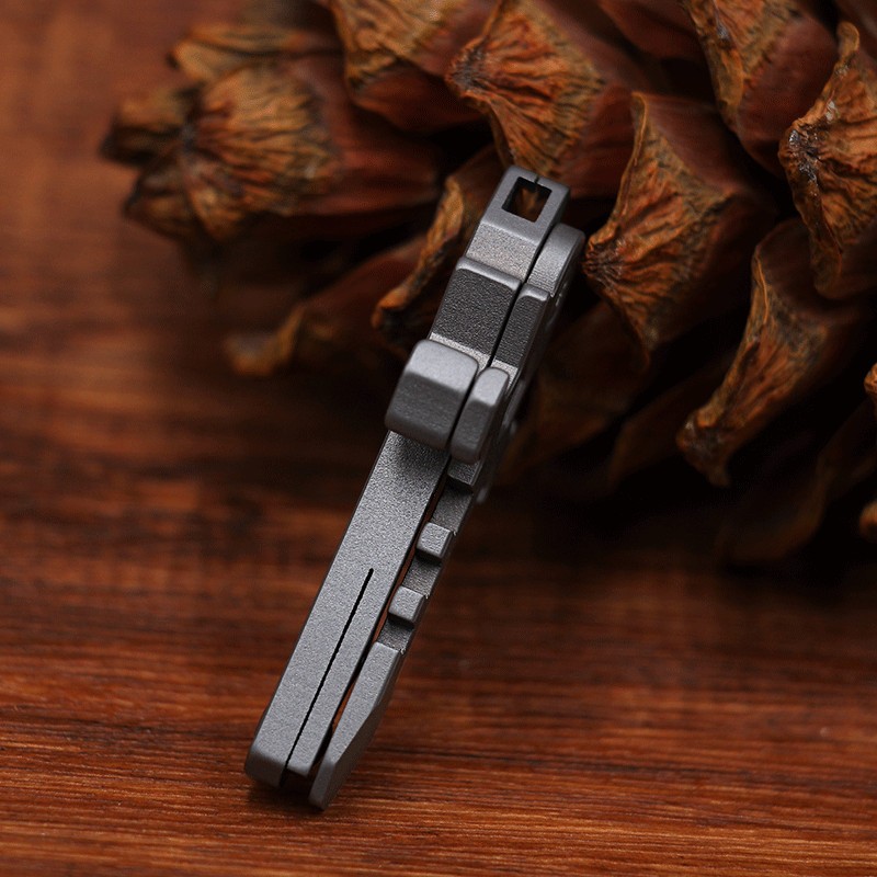 Mini EDC Titanium Folding Knife Pocket Outdoor Multi Tools Pendant Keychain A+++