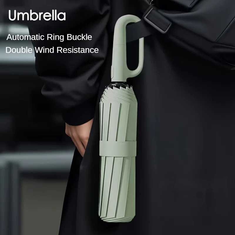 Bones 105CM Windproof Umbrella Reinforced Automatic Folding Umbrellas