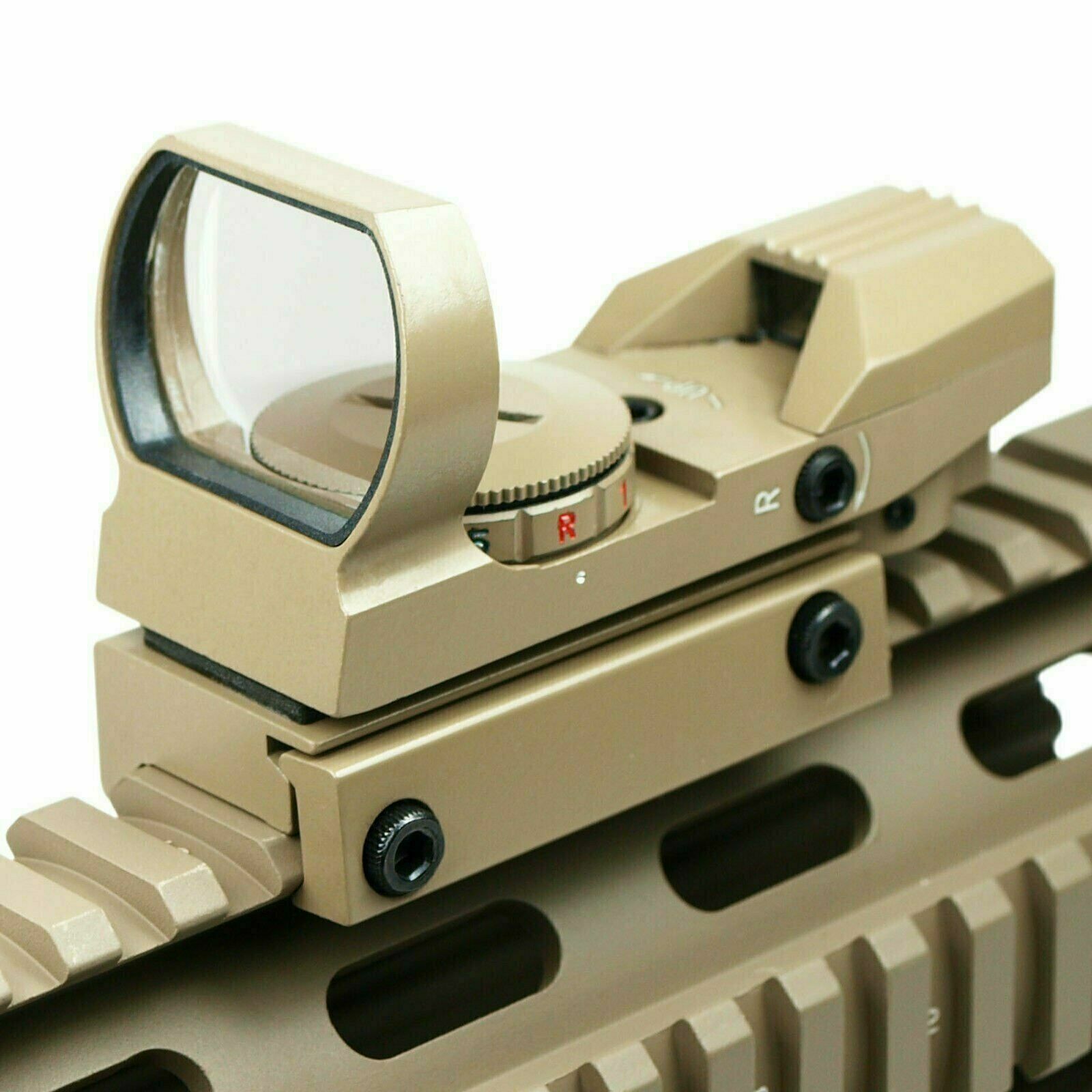 Tactical Holographic Reflex Red Green Dot Sight 4 Type Reticle for 20mm Rails