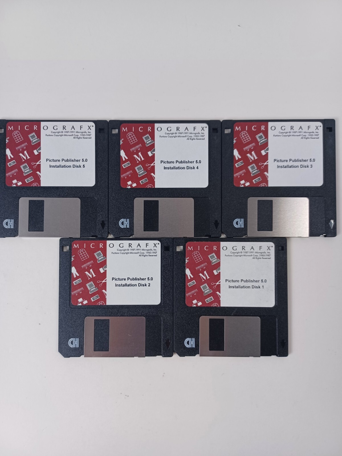 Micrografx Picture Publisher 5.0 PC 3.5" Floppy Disks Crop Sharpen Edit