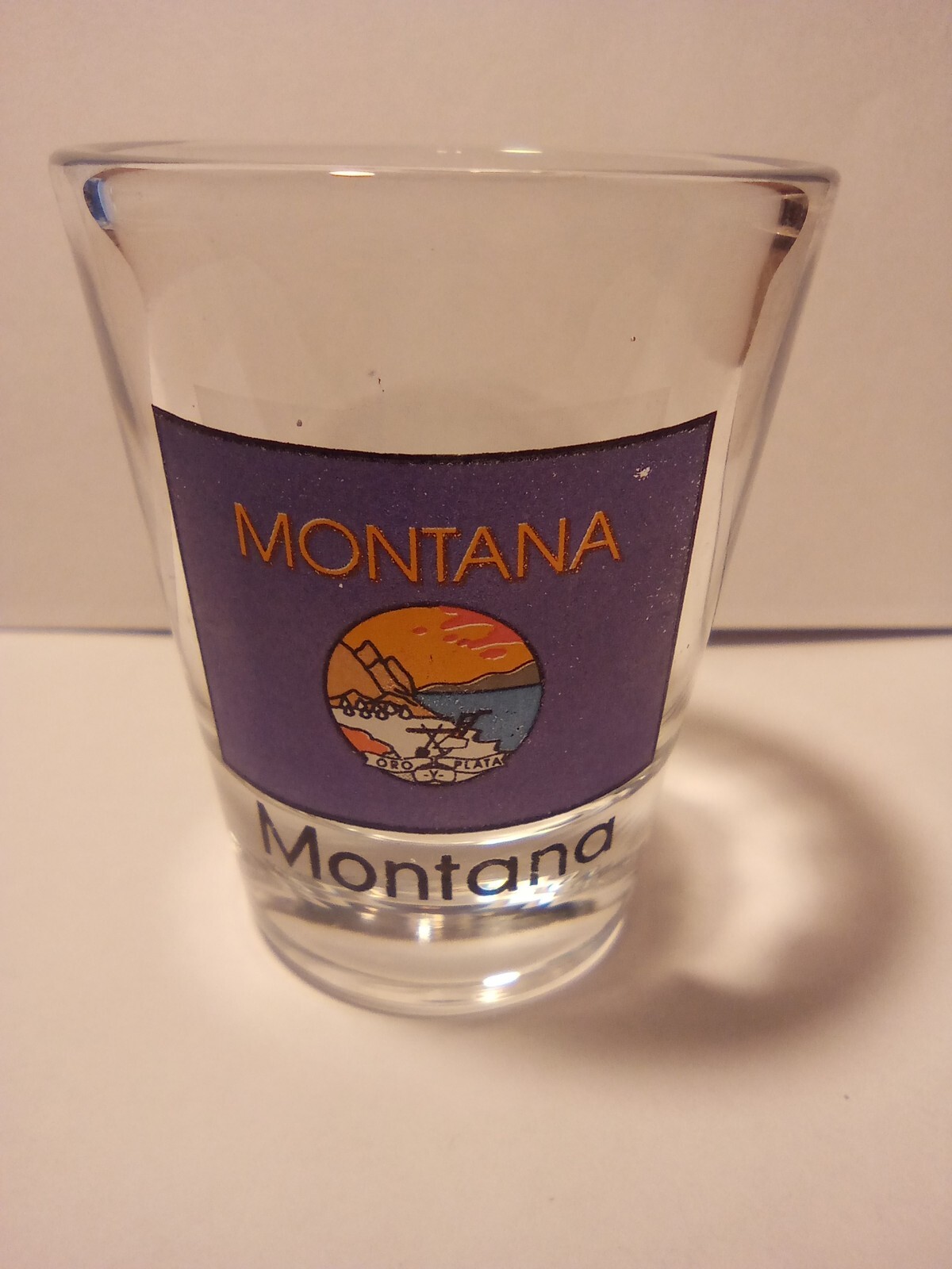 MONTANA ORO PLATA LOGO SHOT GLASS GREAT FOR ANY COLLECTION!