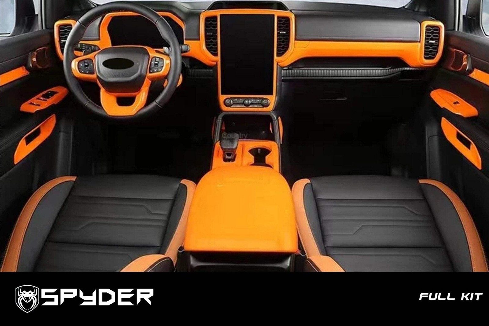 Bright Orange Interior Trim Kit to fit Ford Ranger 2023+ (27-Piece Set)