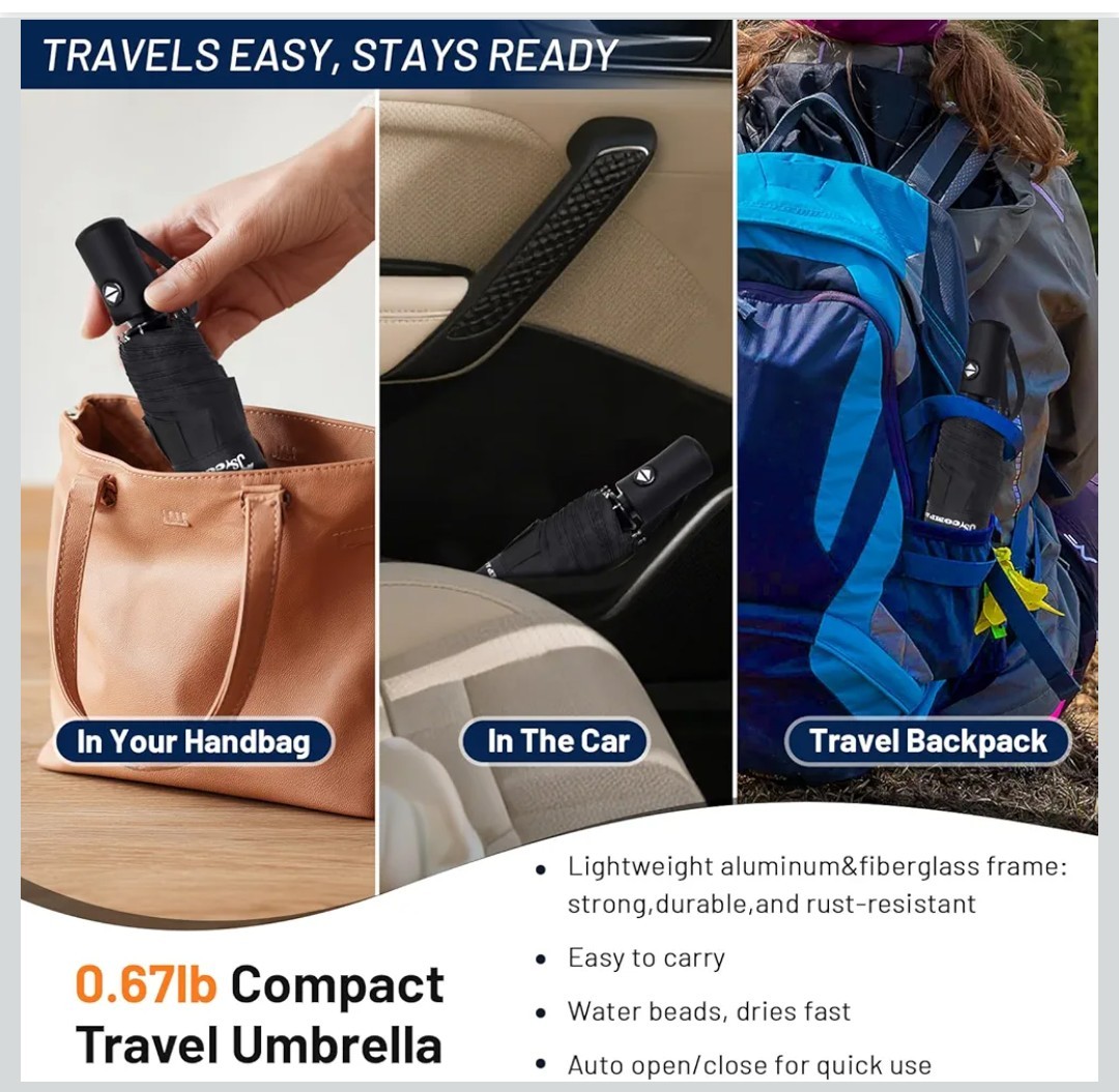 2. COMPACT Travel Umbrellas Windproof Automatic Umbrellas Small Compact UV