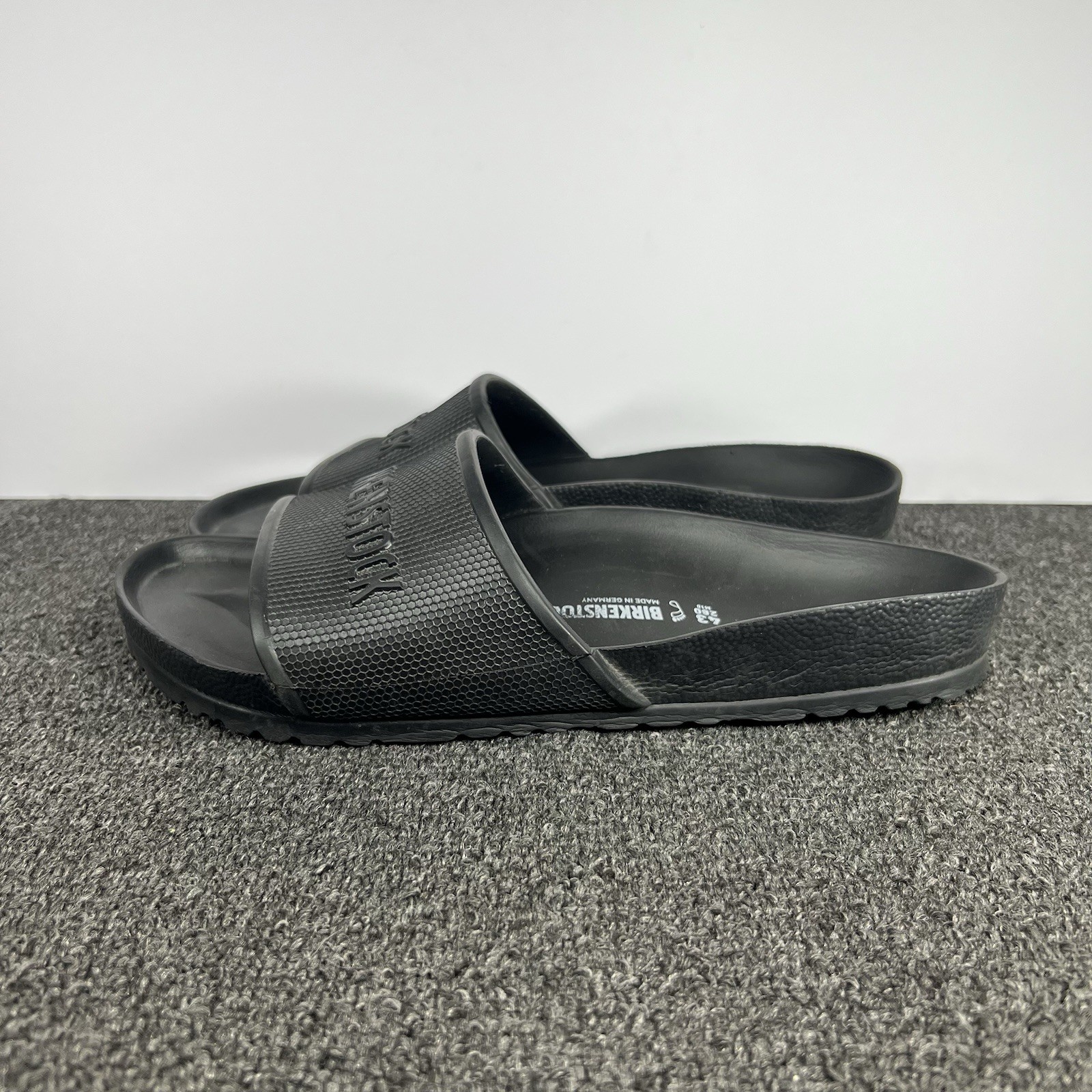 Birkenstock Barbados Eva Sandals Mens Size 43 10 Black Rubber Slip On Slides