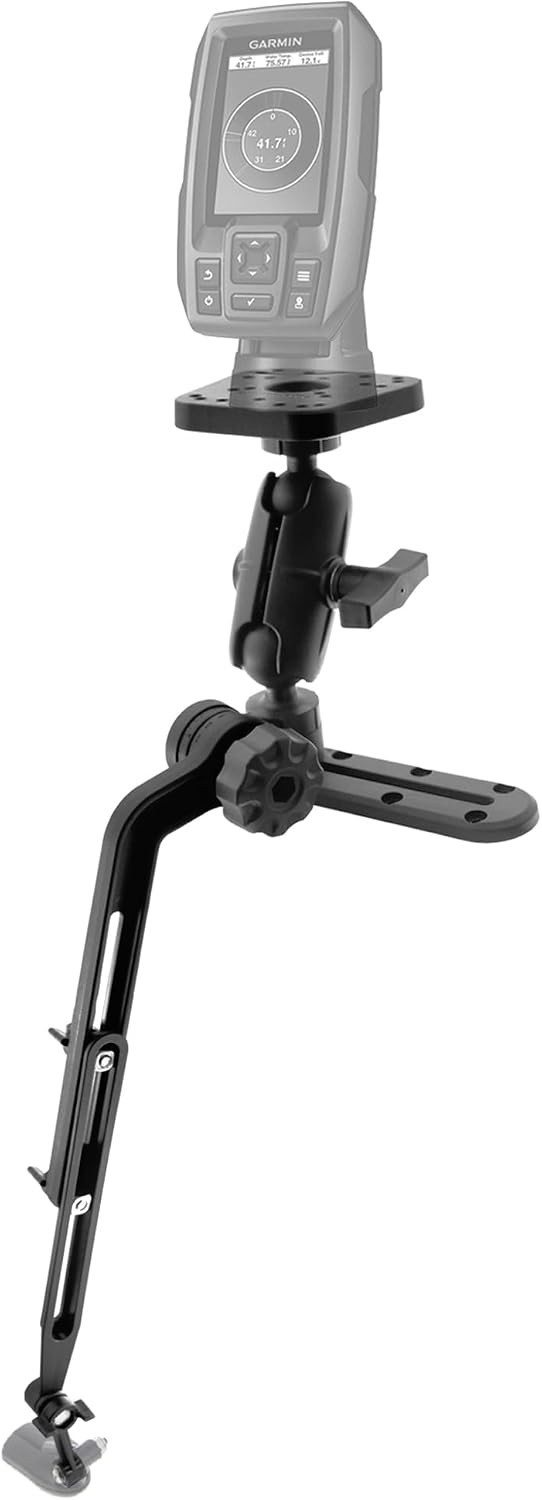 Universal Kayak Fish Finder Mount with Transducer Arm, Compatible with Major Bra