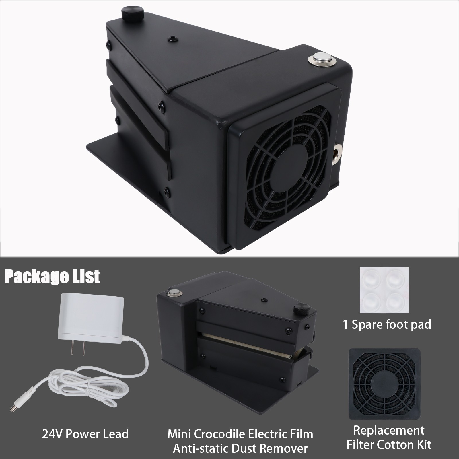 Black Film Anti-Static Electric Dust Remover Vacuum Cleaner For 120 135 35mm 4x5