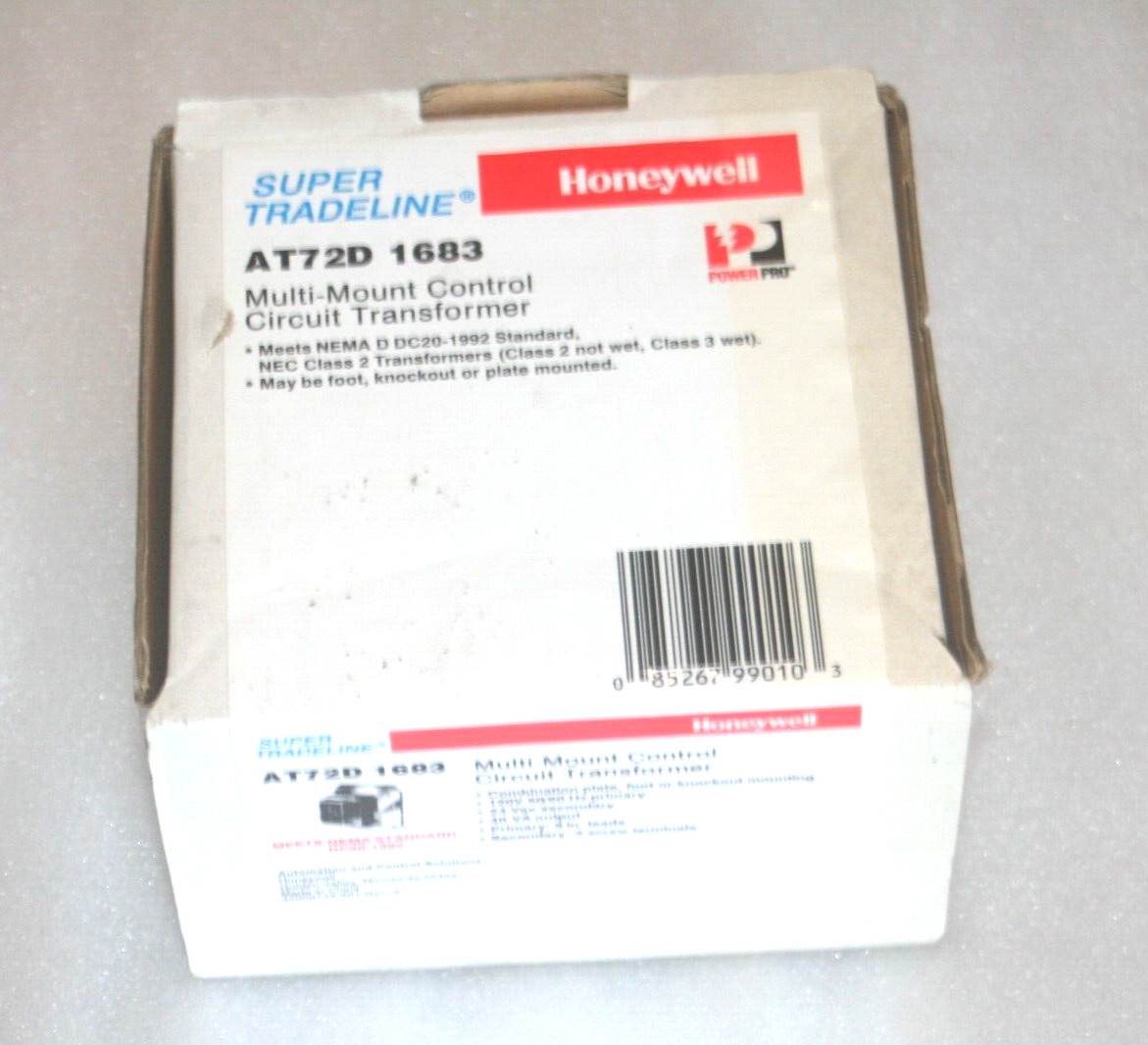 Honeywell Home- AT72D 1683 Multi-Mount Control Circuit Transformer * New *