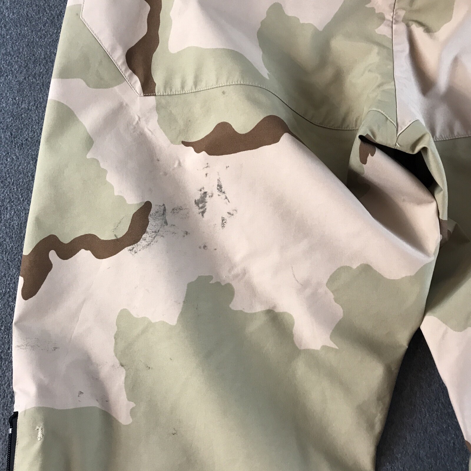 US Military Desert Camo ECW Trousers Mens XL Long STAINS Extended Cold #5415