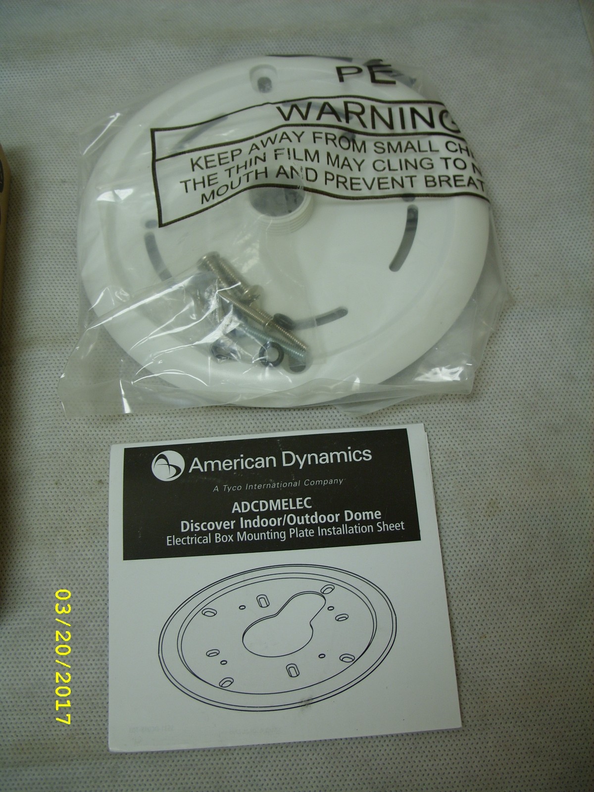 American Dynamics AD - Discover Dome I/O Electrical Box Adapter Plate ADCDMELEC