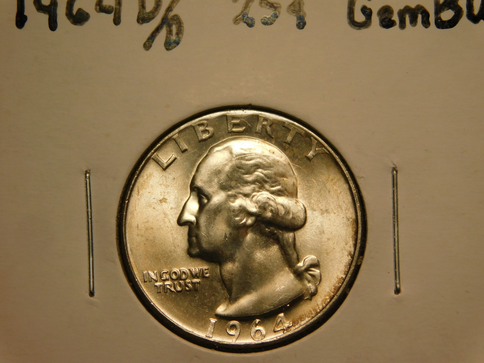 1964 D/D  Washington Quarter Item# 10476