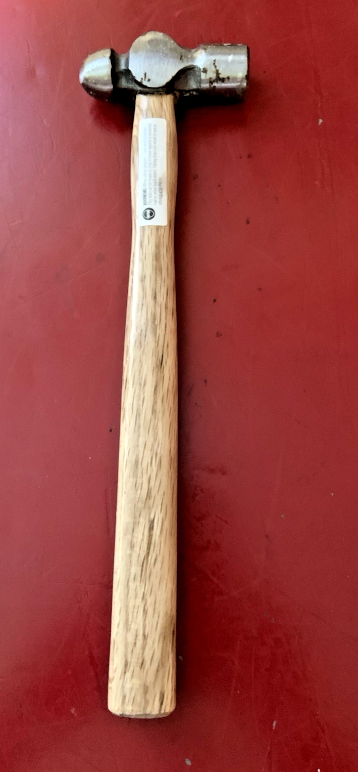 BALL PEEN HAMMER - HYPER TOUGH BRAND - 8 OUNCE - SMALL - HARWOOD HANDLE - NICE