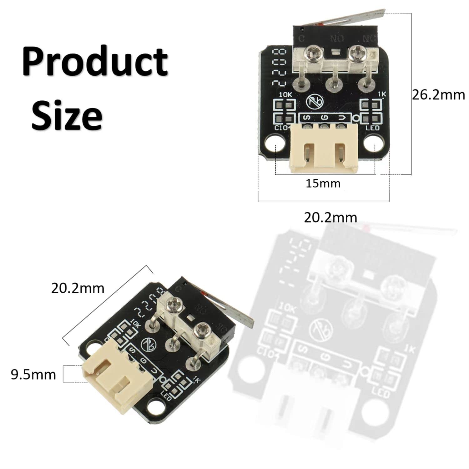 5Pcs Creality EndStop Limit Switch Kit for Ender 3 V2/3 Pro/3S/3 Max/CR10/S1 Pro