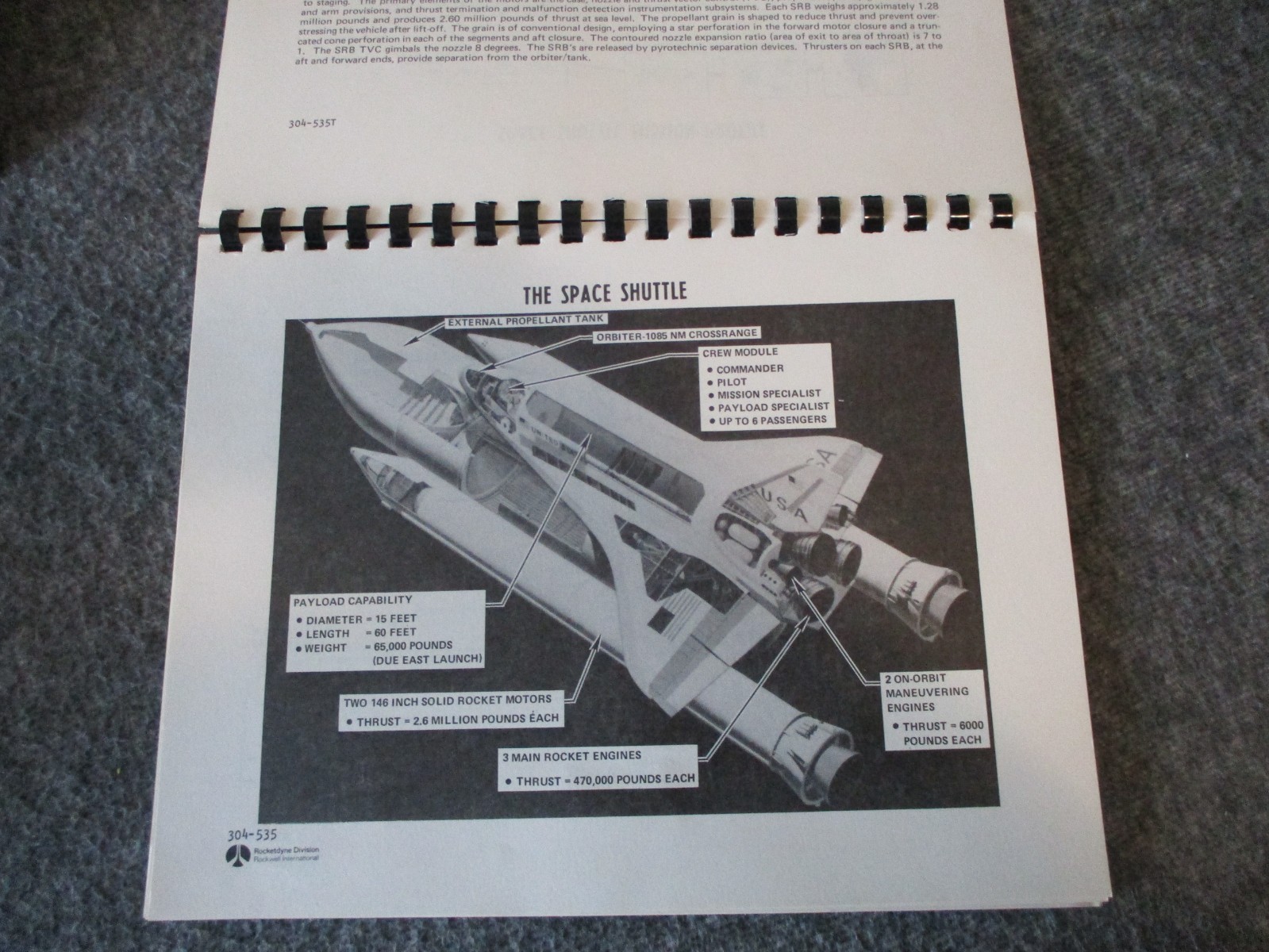 NASA/ROCKETDYNE SPACE SHUTTLE MAIN ENGINE "SSME" DESIGN FEATURES 1975 BOOK