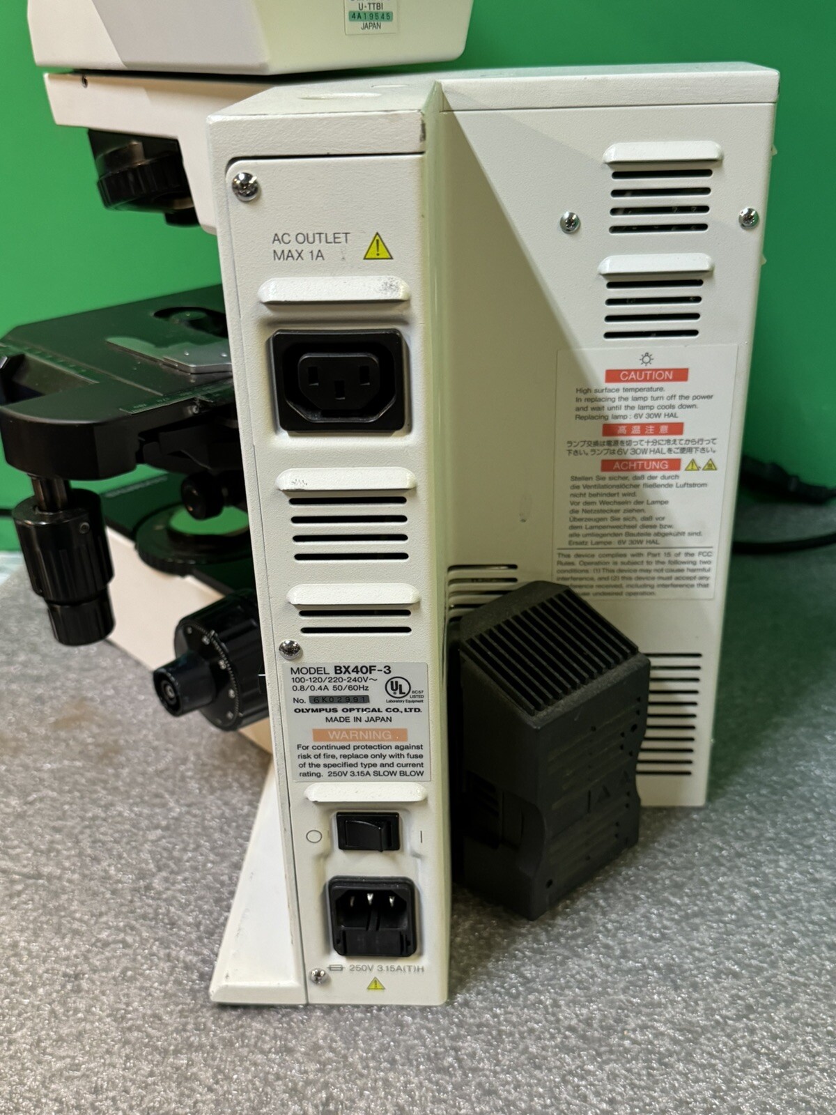 Olympus BX40F-3 BX-40F3 Laboratory Fluorescence Microscope U-TTBI Ergonomic Head