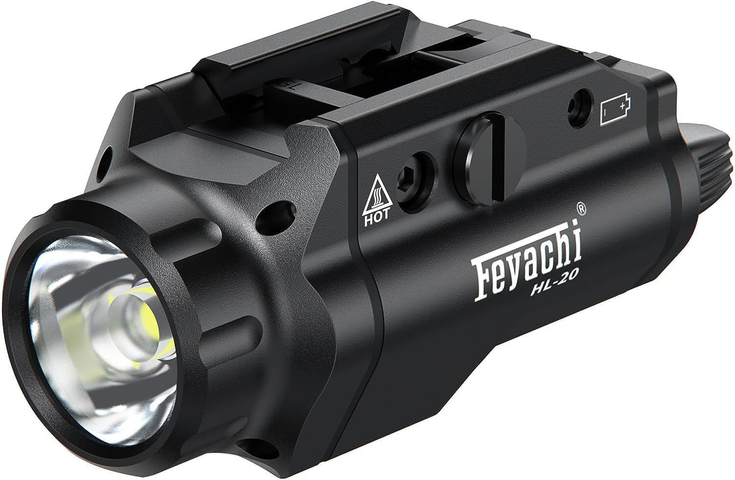 HL-20 Pistol Light 1500 Lumen Upgrade LED Weapon Light Compact Rail Mounted Hand