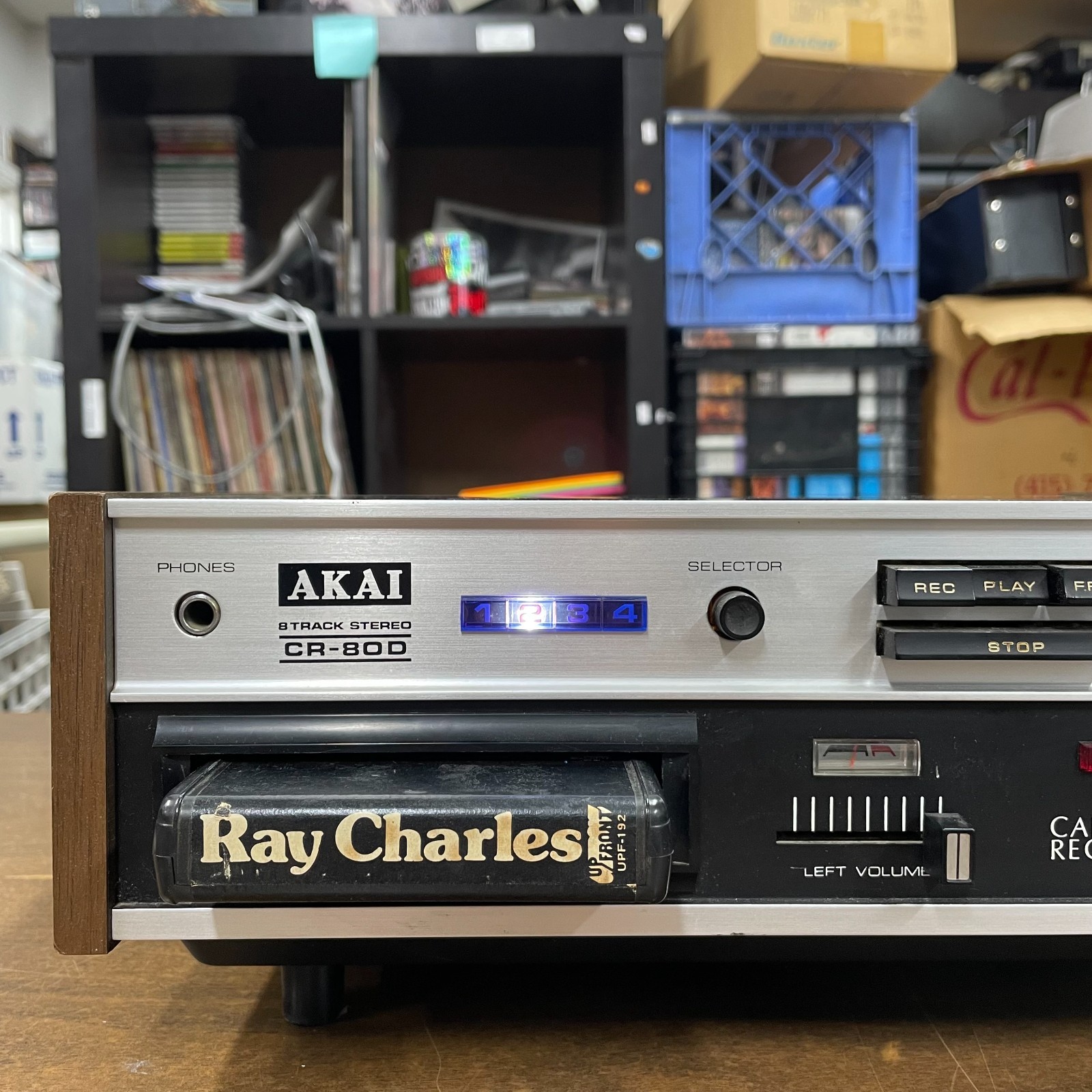 AKAI CR-80D 8-Track Tape Player/Recorder TESTED FOR PARTS OR REPAIR ONLY