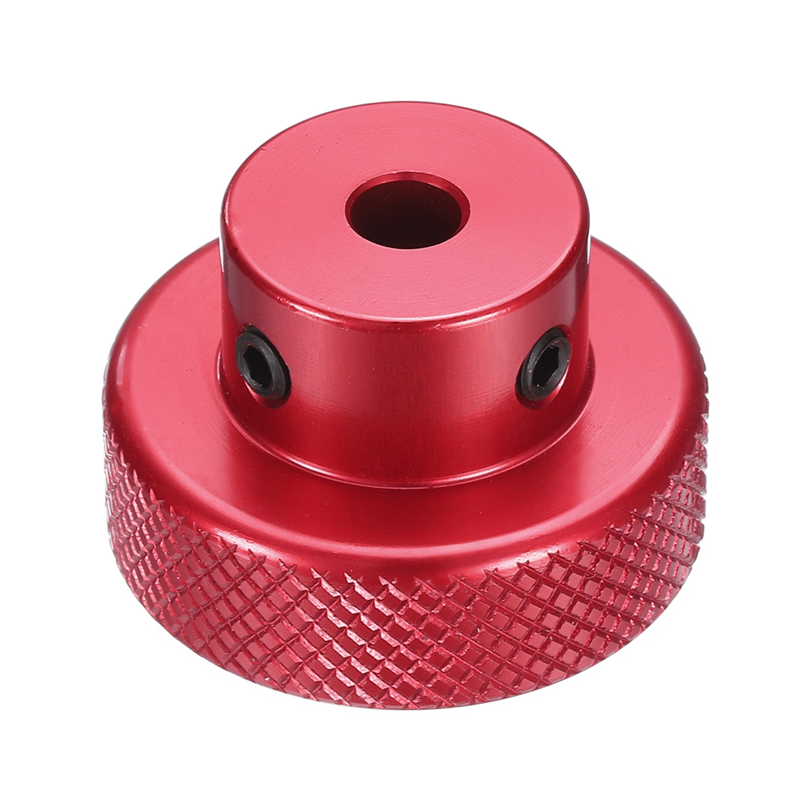 Anodization Aluminum Alloy Handwheel 5mm Bore 30mm OD Knurled Knob, Red