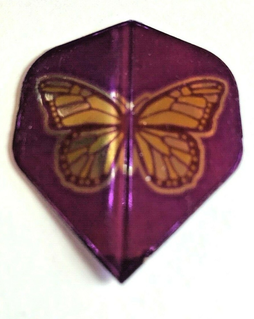 THE BEST Dart Flights - Amerithon - 10 Purple Butterfly Metallic Standard Sets