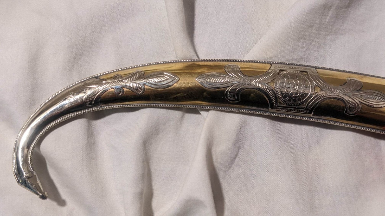 Authentic 16-3/4" Morocco Dagger Khanjar Handmade Silver Dagger Berber + CORD